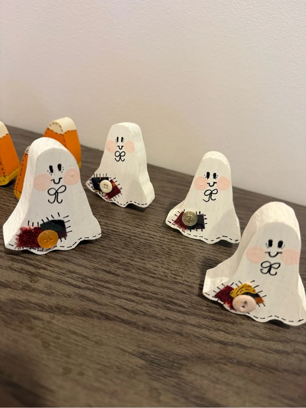 Rustic Wooden Halloween decor and Plastic Pumpkin Decor